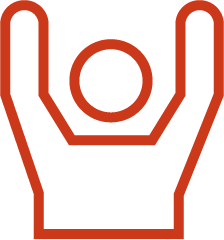 イラスト：ばんざいをする人